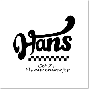 Hans b/w Posters and Art